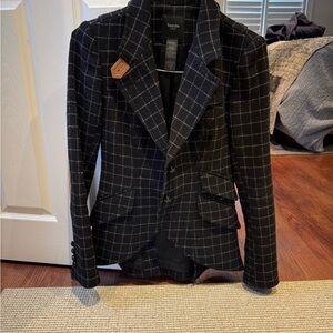 Smythe Checkered Black Equestrian Blazer